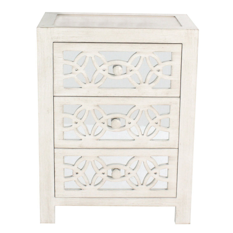 Dimattia Mirrored 3 Drawer Accent Chest & Reviews Birch Lane